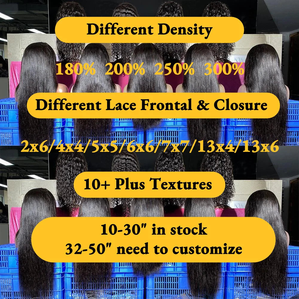 XBL 300% High and Full Density 13X6 hd Lace Frontal Body Wave Human Hair Wig 26 Inches Wigs for Wedding