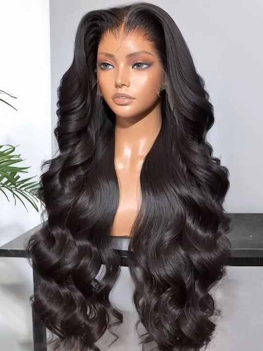 5x5 Raw Indian HD Wig Human Hair Lace Front ,Glueless Full Lace Front Wigs, Brazilian Deep Curly Body Wave Wig for Black Women