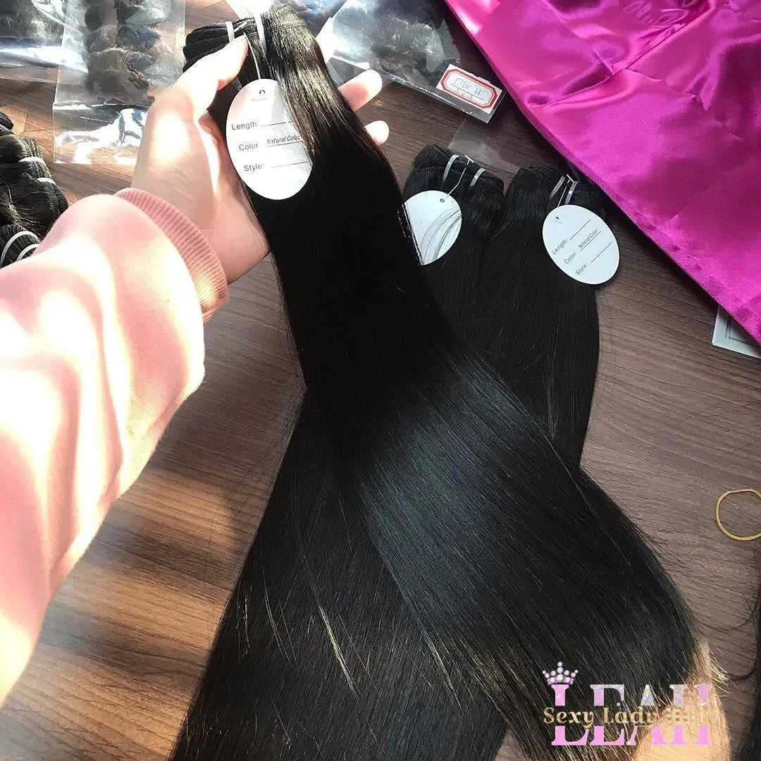Natural Black 100% Unprocessed Raw Human Hair Cuticle Aligned Single Donor Double Weft Burmese Curly Bundles