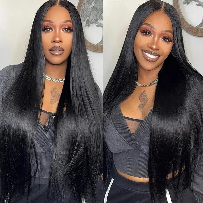 13x4 Lace Front Straight Hair Wigs 200% Density HD Lace Front Wigs Human Hair Pre Plucked Transparent Lace Front Wigs Human Hair
