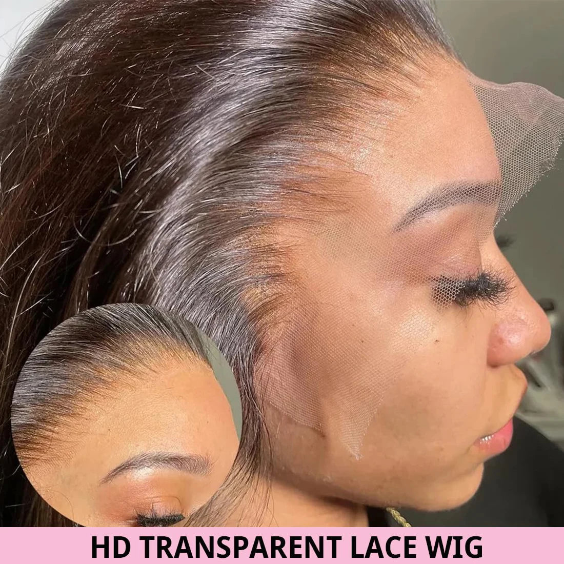 13x4 Lace Front Straight Hair Wigs 200% Density HD Lace Front Wigs Human Hair Pre Plucked Transparent Lace Front Wigs Human Hair