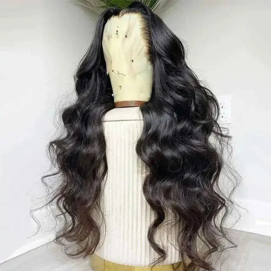 Brazilian Body Wave Wig 200% Density HD Transparent Lace Frontal Human Hair Wigs Remy Pre Plucked Bleached Knots Wigs For Women