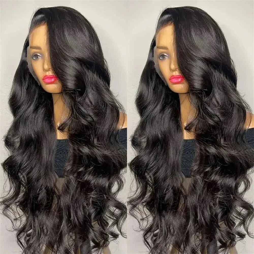 Brazilian Body Wave Wig 200% Density HD Transparent Lace Frontal Human Hair Wigs Remy Pre Plucked Bleached Knots Wigs For Women
