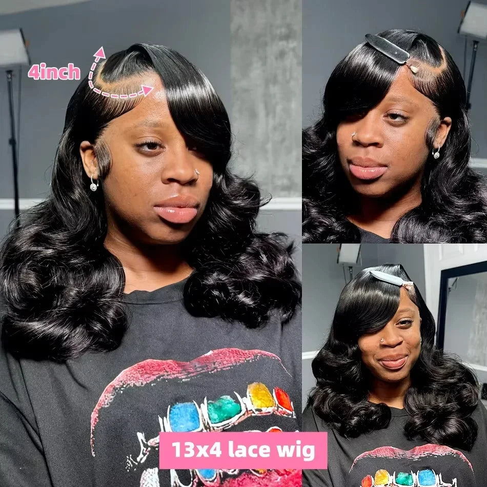Upgrade 13x4 Body Wave Bob Wig Lace Front Human Hair Wigs Brazilian Snug Fit 5x5 Short Human Hair Wigs 13x6 Natural Black Wigs