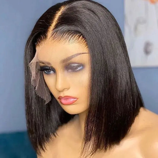 Pre-Plucked Bob Lace Wig Vendor,Original Hair Unprocessed 13x4 Swiss Lace Front Bob Wig,100% Brazilian Virgin Human Hair