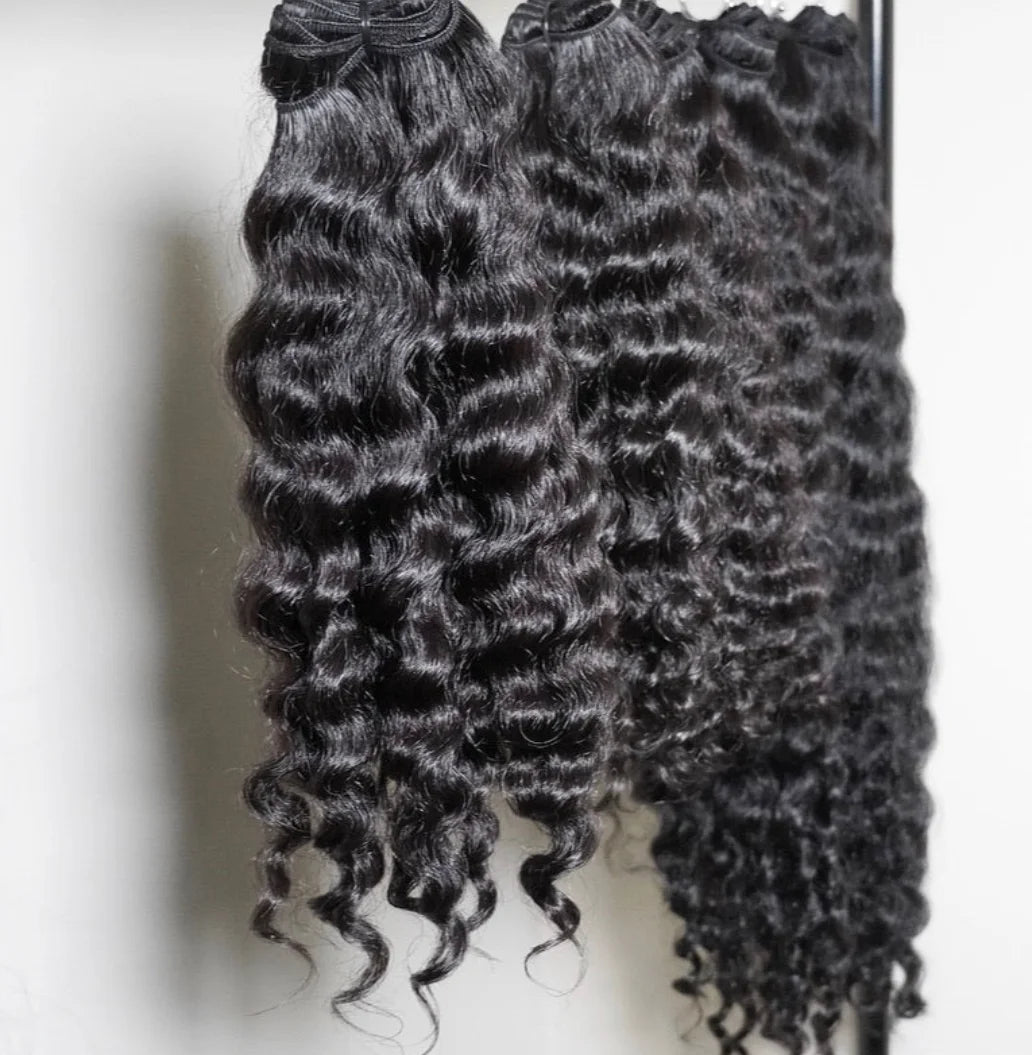10-30 Inch Burmese Curly Hair Bundle Loose Burmese Wave One Donor Raw Indian Hair Full Cheap Indian Hair Bundles