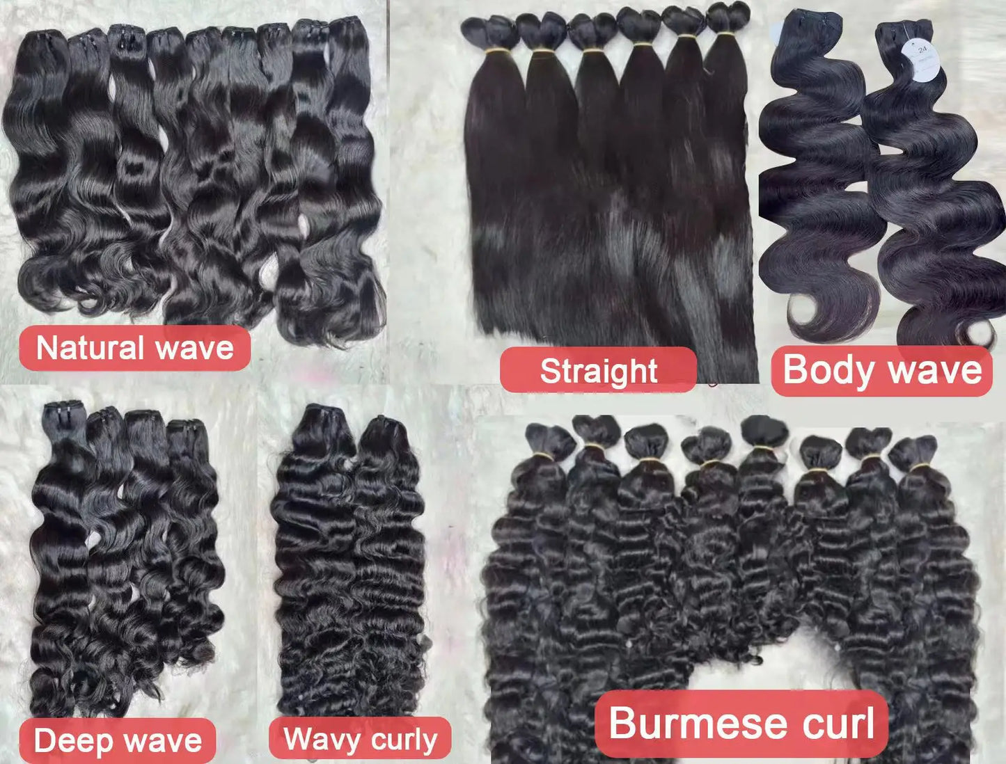 Unprocessed Indian Raw Human Hair Bundles  No Chemical 100% Full Cuticle Aligned Raw Burmese Curly Hair