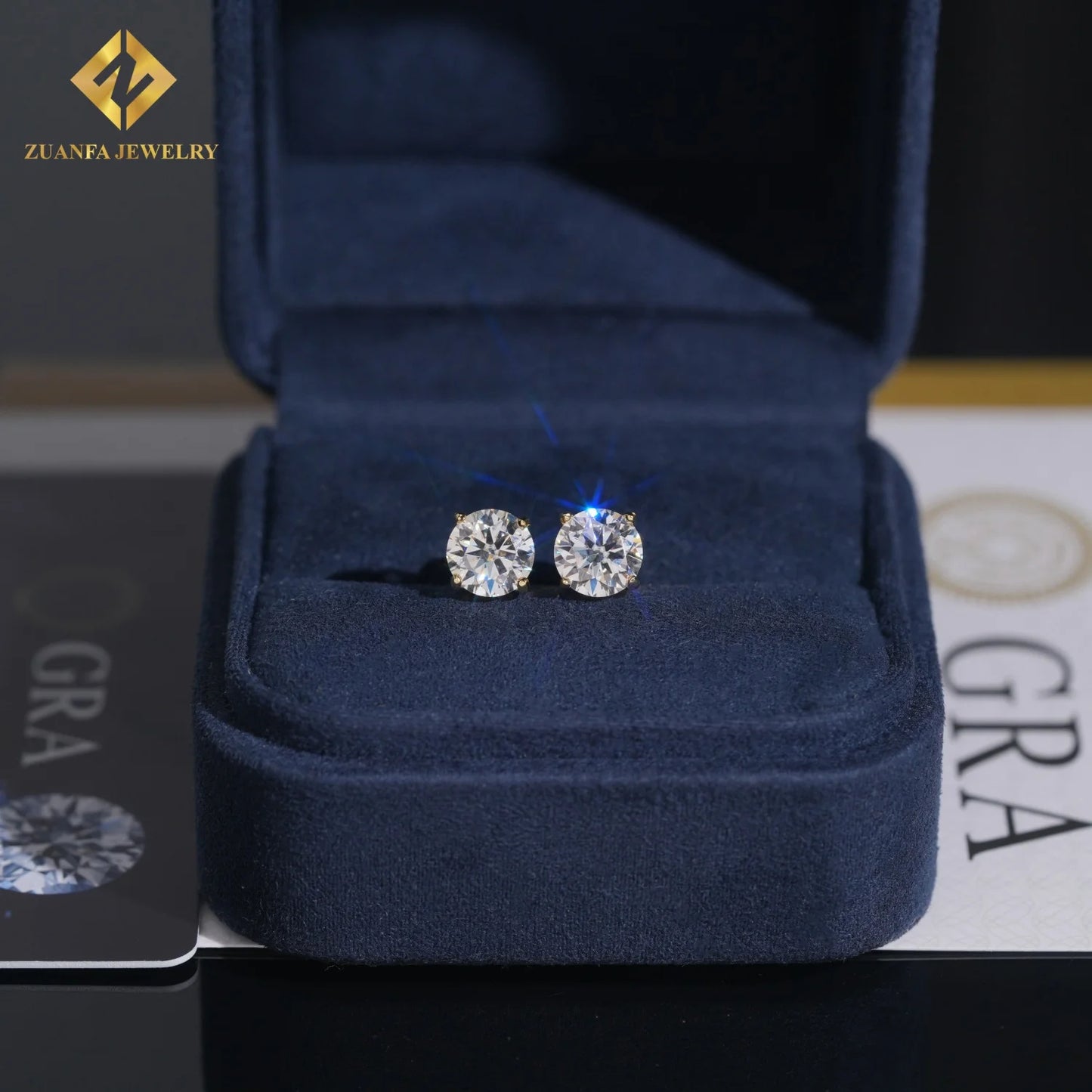 RTS Hip Hop Jewelry Iced Out 7.5mm Screw Back Round Ear Studs Vvs Moissanite Diamond 925 Sterling Silver Earrings