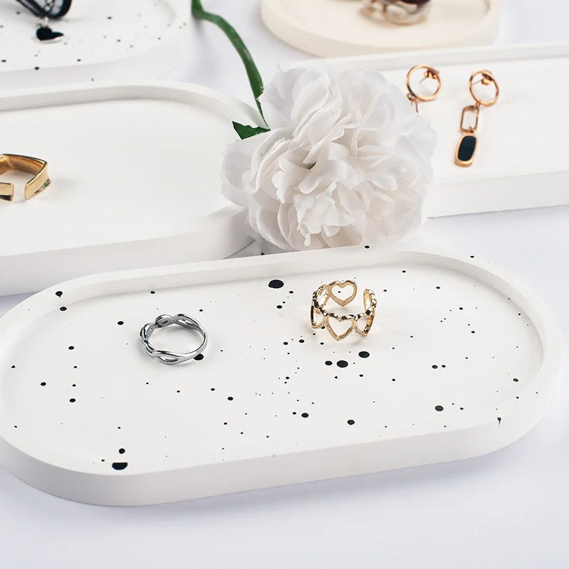 3-piece Set of Large, Medium and Small Oval and square Silicone Mold Storage Trays, for Jewelry, Handicrafts and Home Decoration