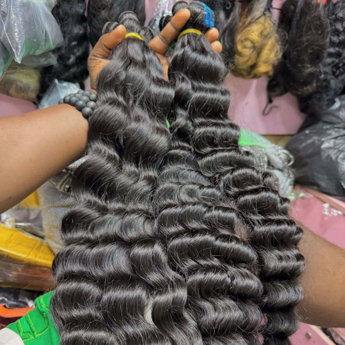 100% Raw Human Hair Can Be Dyed All Color Unprocessed No tangle Weft Hair Bundles