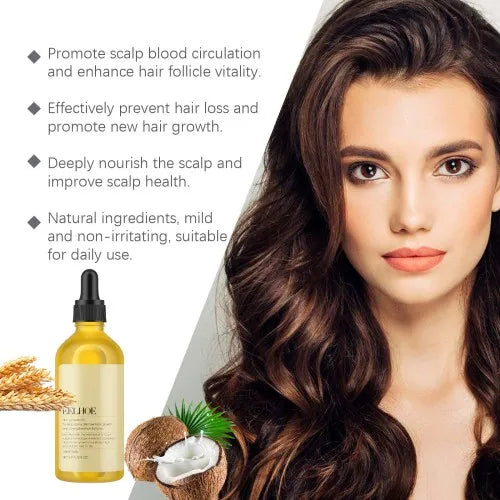 EELHOE Wheat Hair Care Essential Oil Strengthens Hair And Thickens Hair Care Bifurcated  Smooth And Glossy Hair Care