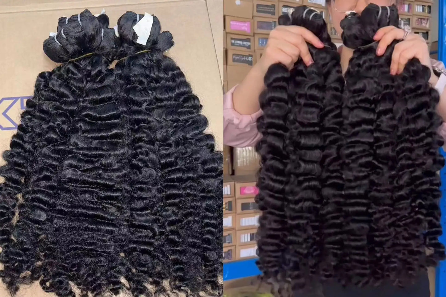 Cambodian Raw Loose Curly Hair Extensions Unprocessed Raw Cuticle Aligned Burmese Curly Human Hair Bundles Vendor