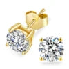 0.2-3ct Moissanite VVS Lab Created Diamond Stud Gifts 14K Gold Plated S925 Sterling Silver Hypoallergenic Earrings for Women Men
