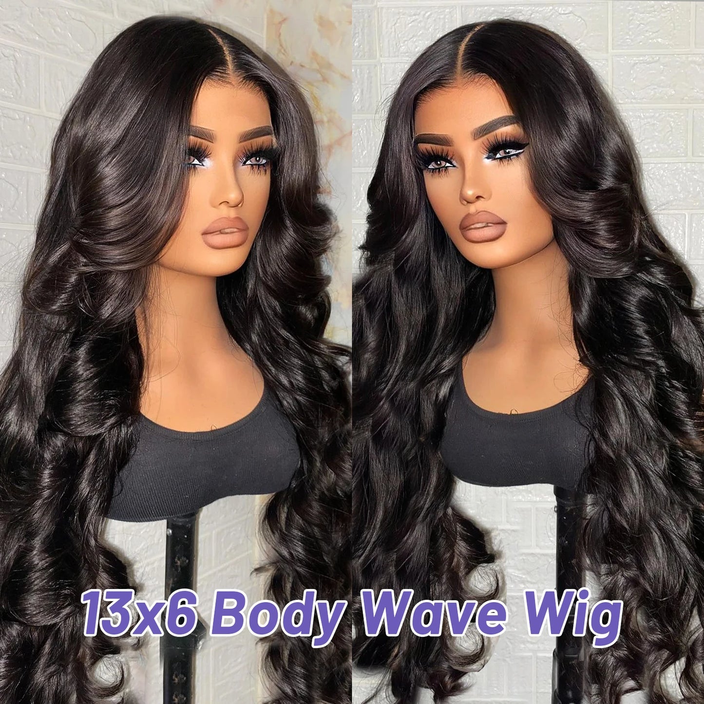 Raw Brazilian Human Hair Wigs B2B Factory Wholesale 13*6 HD Lace Body Wave Front Wig Natural Black Hair for Black Women Direct