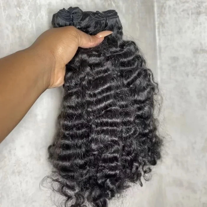10-30 Inch Burmese Curly Hair Bundle Loose Burmese Wave One Donor Raw Indian Hair Full Cheap Indian Hair Bundles