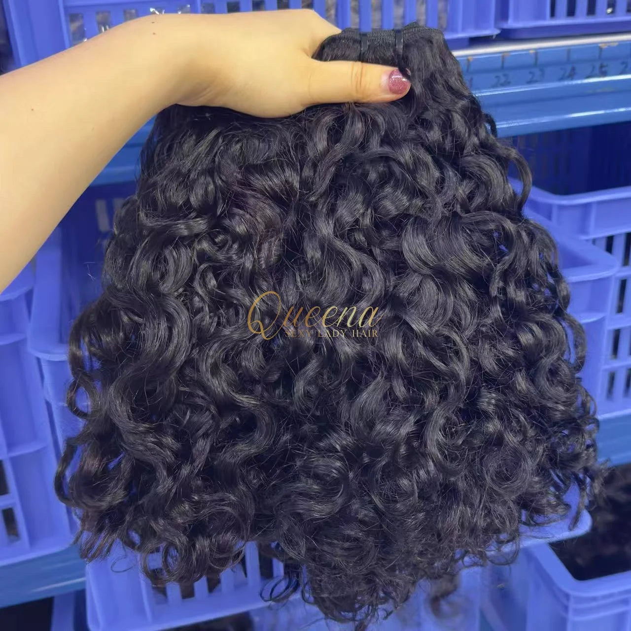 Oversea Stock Ready to Ship Raw Vietnamese Hair Unprocessed Virgin Human Hair Extension Burmese Curly Natural Wave