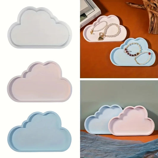 Cloud Tray Silicone Mold Is Suitable for Resin Casting, Earring Trays, Coasters, Multi-functional Storage, and Home Decoration