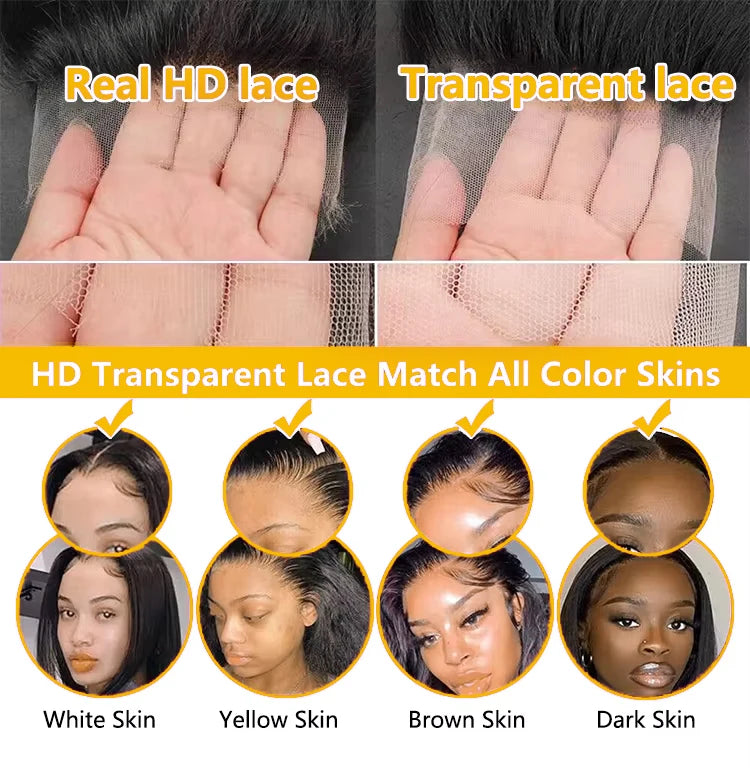 XBL 300% High and Full Density 13X6 hd Lace Frontal Body Wave Human Hair Wig 26 Inches Wigs for Wedding