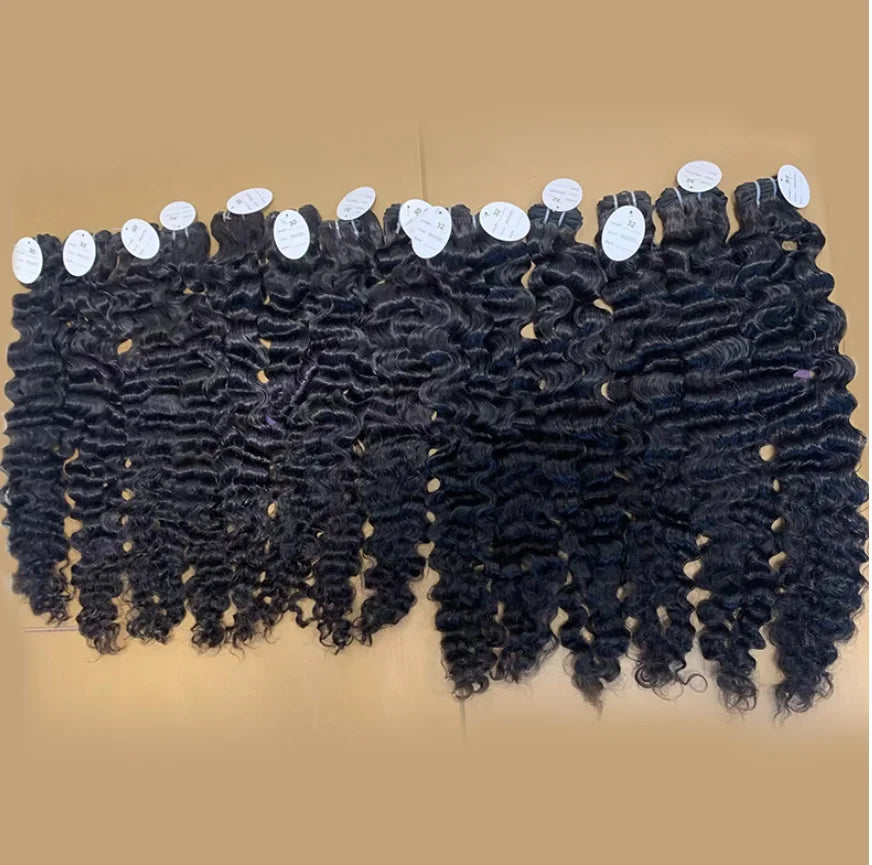 Virgin Cuticle Aligned Natural Raw Hair, Vietnamese Burmese Curly Raw Human Hair Bundles