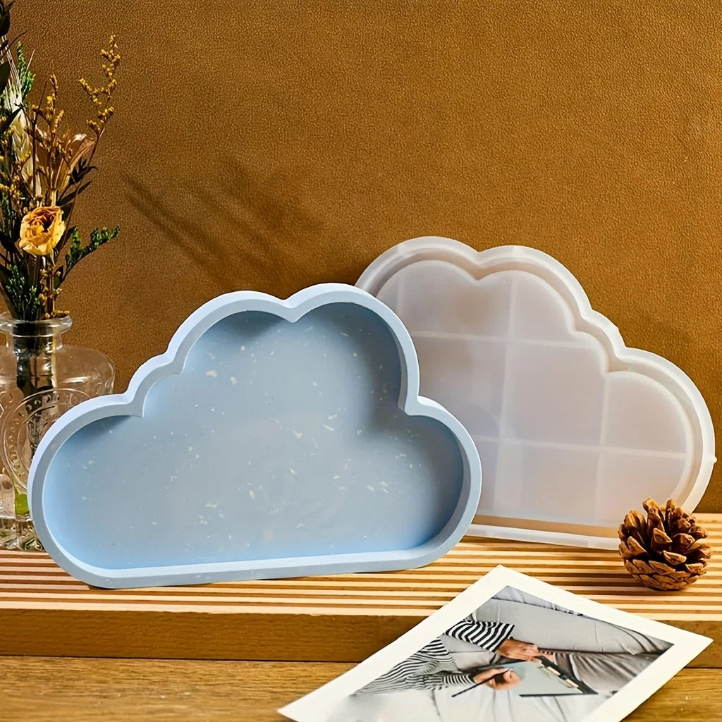 Cloud Tray Silicone Mold Is Suitable for Resin Casting, Earring Trays, Coasters, Multi-functional Storage, and Home Decoration