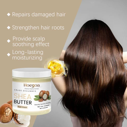 Hoegoa Shea Butter Moisturizing Hair Care Mask Moisturizes Hair  Improves Dry Hair And Softens Hair Care Mask