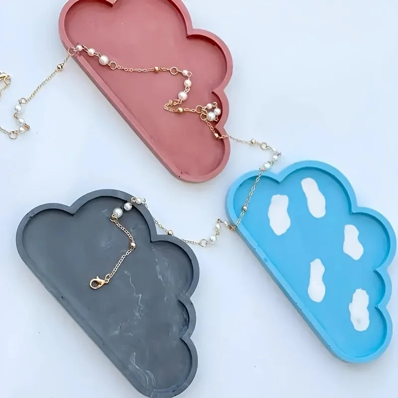 Cloud Tray Silicone Mold Is Suitable for Resin Casting, Earring Trays, Coasters, Multi-functional Storage, and Home Decoration