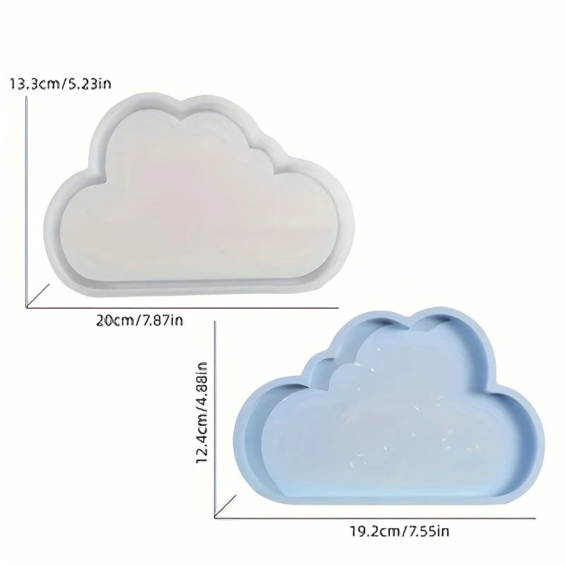 Cloud Tray Silicone Mold Is Suitable for Resin Casting, Earring Trays, Coasters, Multi-functional Storage, and Home Decoration