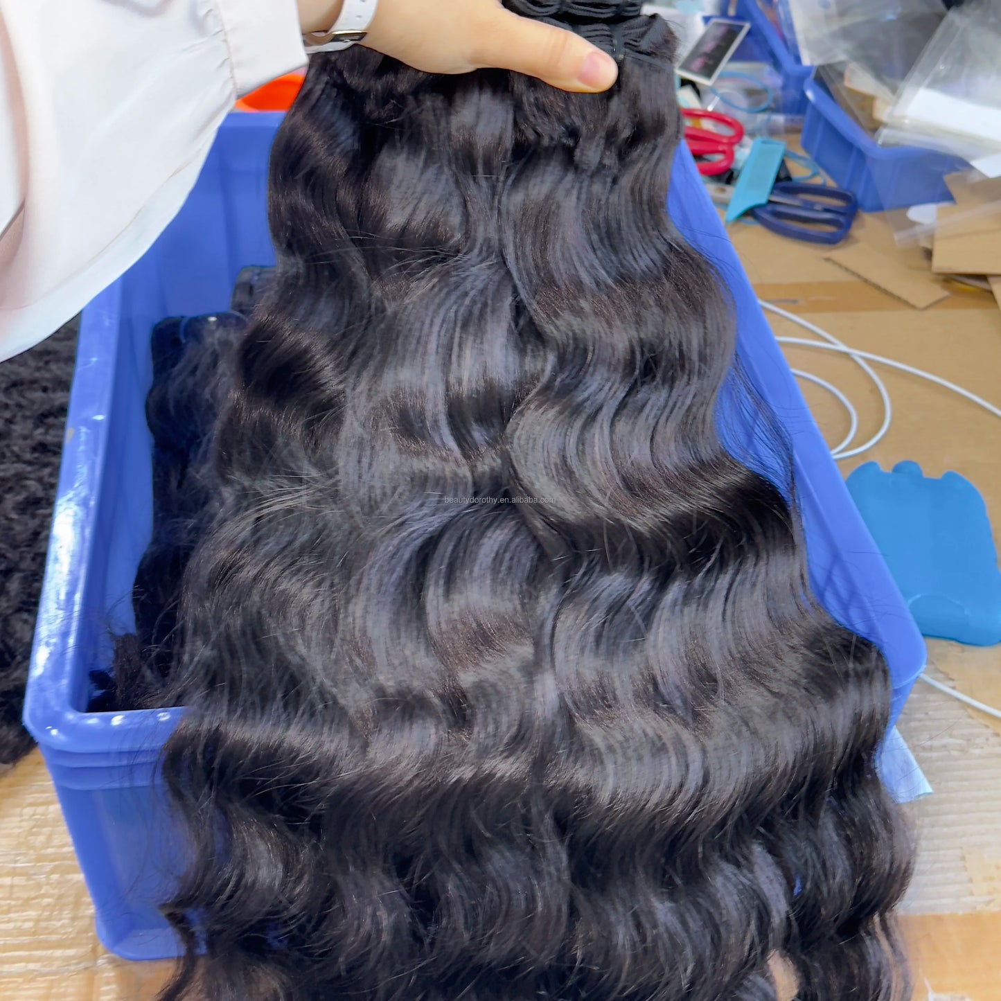 Unprocessed Indian Raw Human Hair Bundles  No Chemical 100% Full Cuticle Aligned Raw Burmese Curly Hair