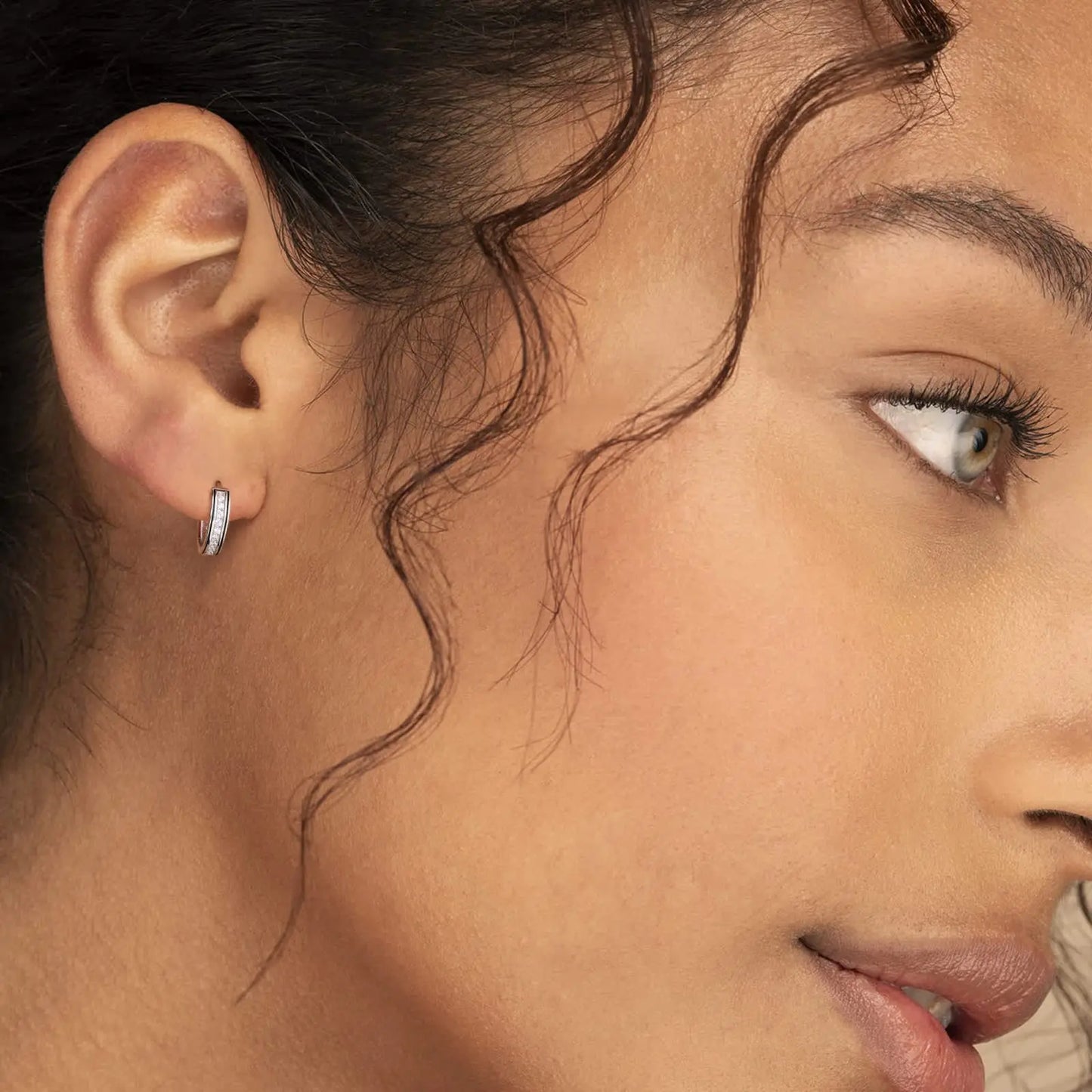 5A CZ Round Circle Earring Stud Diamond Jewelry 14K Gold Plated 925 Sterling Silver Iced Out Hoop Huggie Earrings for Men Women