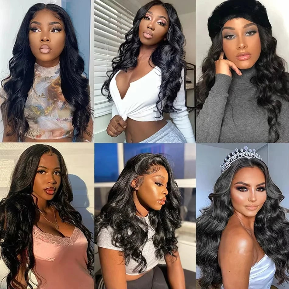 Lafino 200% Density Body Wave Lace Front Wig 13x6 Loose Body Wave Pre-Plucked 13x4 Lace Front Wig Human Hair Brazilian Hair