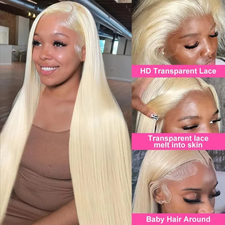 High Density Lace Wigs 613 Hd Lace Frontal Wig 13x6 Brazilian Hair Wigs Blonde Human Hair Wig  Human Hair Straight Wigs