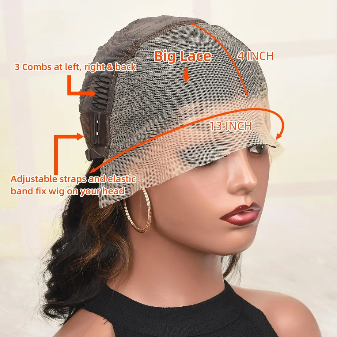 1B/30 Body Wave Short Bob Highlight Wig Short 13x4 Lace Frontal Human Hair Wig with Baby Hair Brazilian Virgin Hair Bob Wig